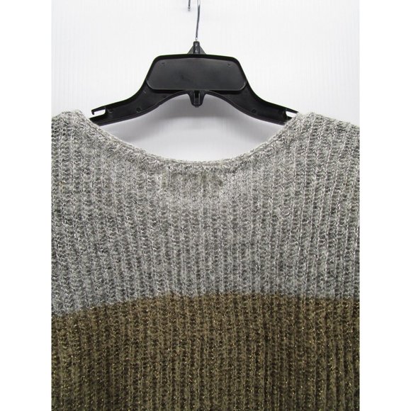 VINTAGE Sweater Dress Medium Peasant Striped Preppy Ann Stevens 90s - Picture 7 of 9